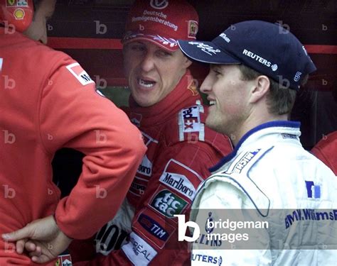 Image Of German Ferrari Driver Michael Shumacher And Brother Ralf