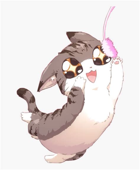 #anime #cat #love #cute #kawaii #happy #manga #chibi - Chibi Cute Anime Cat , Free Transparent ...