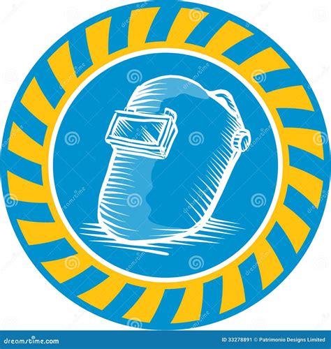 Welder Welding Helmet Retro Stock Vector - Illustration of visor