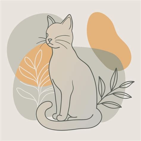 Silueta De Gato Fondo Blanco Circuito De L Nea De Ilustraci N Vectorial