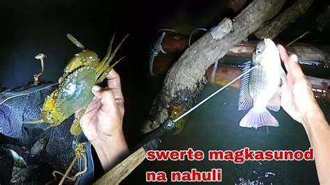 Swerte Alimango At Tilapia Magkasunod Na Nahuli POOK STYLE NIGHT SPEAR