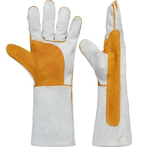 Heat Resistant Welted Cow Split Leather Welding Glove For Welding