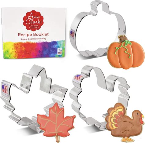 Amazon Thanksgiving And Fall Holiday Cookie Cutters 3 Pc Set Made