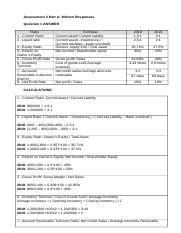 Financial Reporting Assessment Pdf Docx Assessment Part A