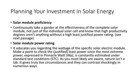 Ppt Planning Your Investment In Solar Energy Powerpoint Presentation