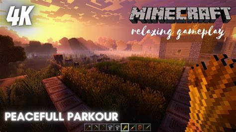 MINECRAFT 4K Relaxing Longplay Peaceful Parkour No Commentary