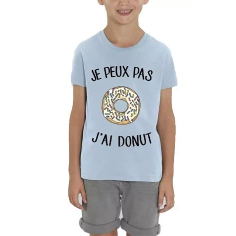 T Shirt Premium Manche Courte Gar On Bleu Je Peux Pas J Ai