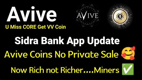 Sidra Bank App Update Avive No Presale Update Avive Mining