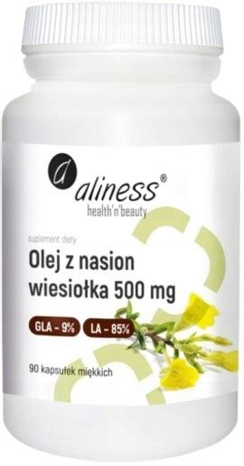 OLEJ Z NASION WIESIOŁKA wiesiołek 500mg Aliness 12783307417 Allegro pl