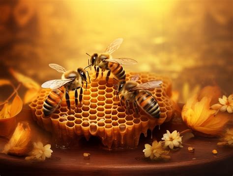 Les Abeilles Qui Travaillent Sur Leurs Rayons De Miel Photo Gratuite