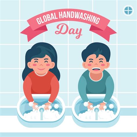 Premium Vector Global Handwashing Day Illustration