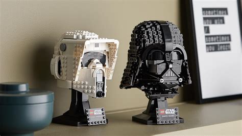 Darth Vader And Scout Trooper Joins The LEGO Buildable Helmet Collection