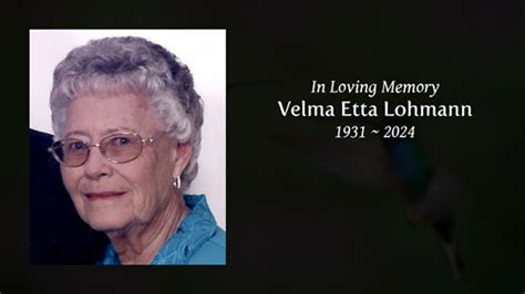 Velma Etta Lohmann Video