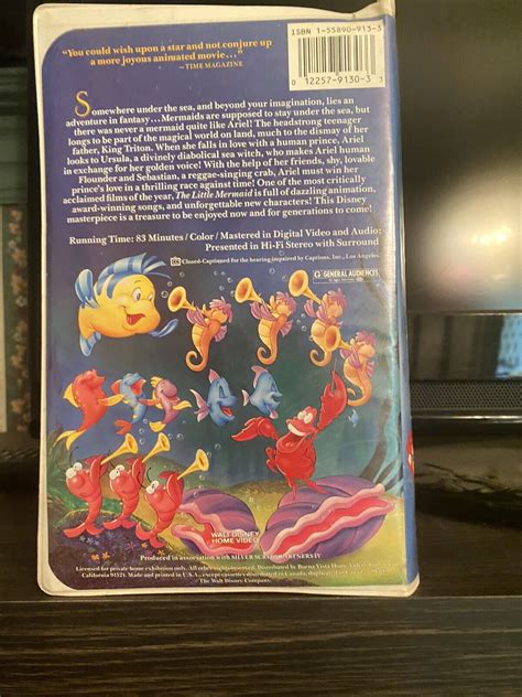 Mavin The Little Mermaid Vhs Disney Black Diamond Banned Cover Art Classics Rare Penis