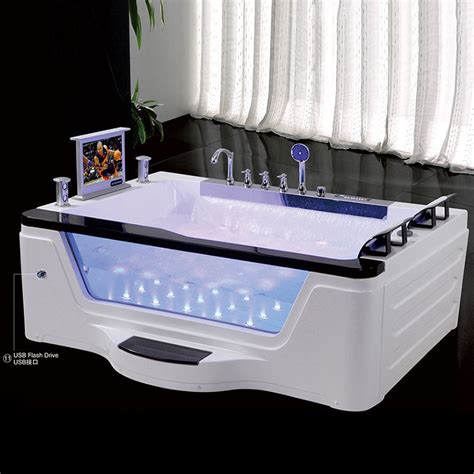 Foshan Contemporary Double Apron Surfing Massage Bathtub Hydrotherapy 2 Person Whirlpool Bath