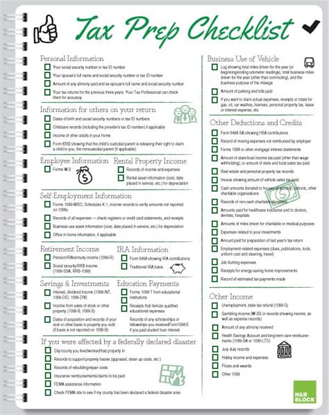 Planning For 2021 Tax Filing Checklist