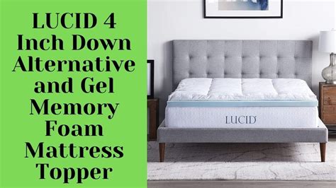 Lucid Inch Down Alternative And Gel Memory Foam Mattress Topper Youtube