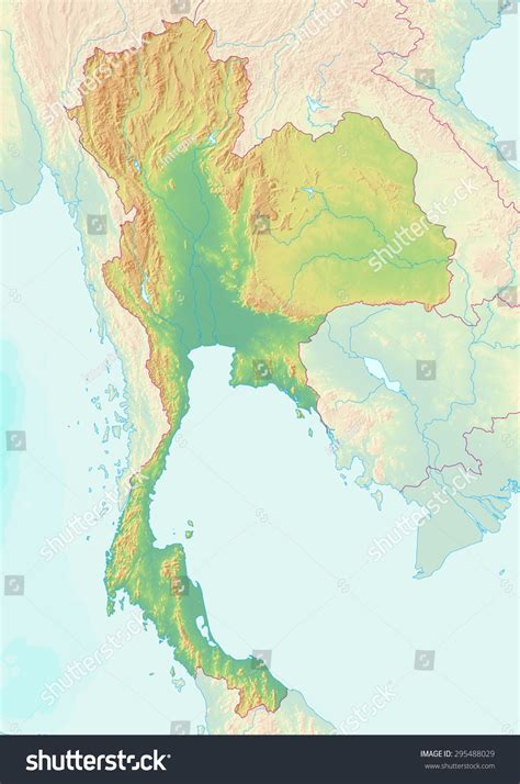 「topographic Map Thailand Shaded Relief Elevation」のイラスト素材 295488029 Shutterstock