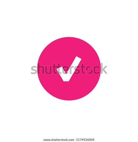 Check Mark Valid Seal Icon White Stock Vector Royalty Free