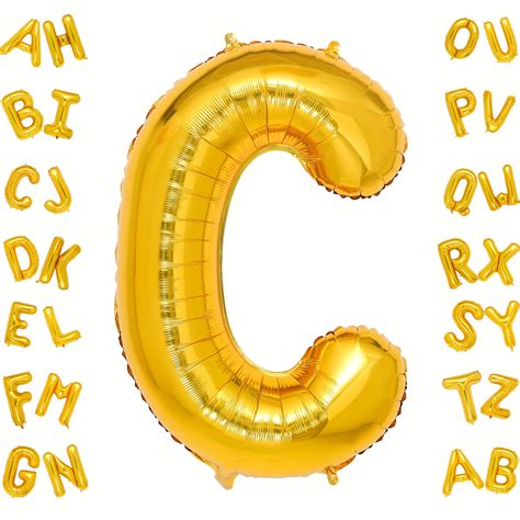 40 Inch Large Golden Letter A Z Balloons Giant Alphabet Letter Balloons