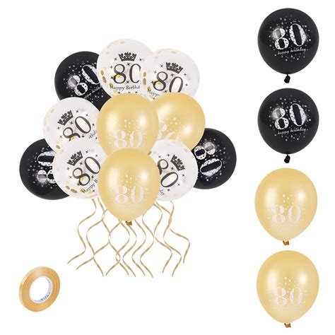 Buy Th Birthday Balloons For Men Black And Gold Th Birthday