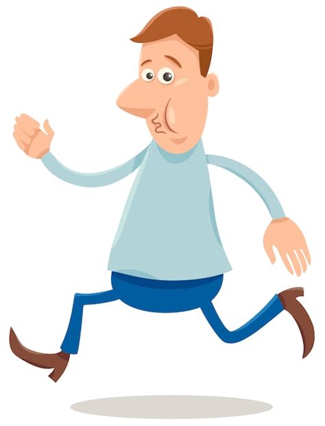 Premium Vector Excited Man Cartoon Illustration