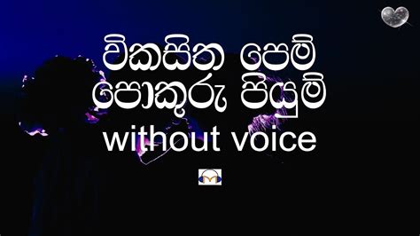 Vikasitha Pem Karaoke Without Voice Sinhala Music