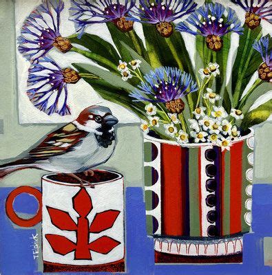 Still Life With Birds Tracey Elphick Mixed Media Artist Cirencester