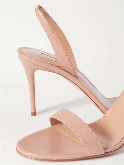 AQUAZZURA So Nude Leather Slingback Sandals NET A PORTER
