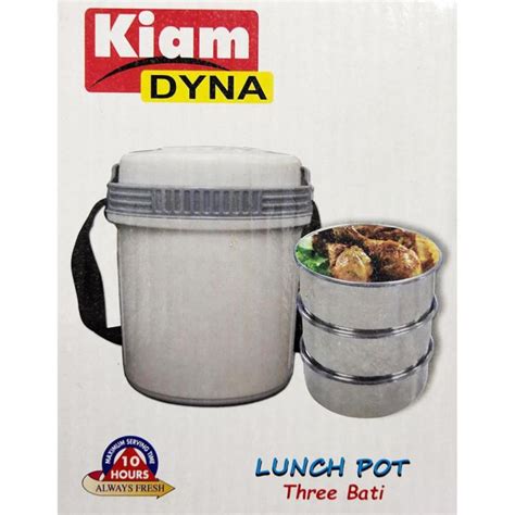 Kiam Steel Hot Tiffin Carrier Lunch Pot 3 Bati Dyna 10 HOURS SERVING TIME Daraz Bd