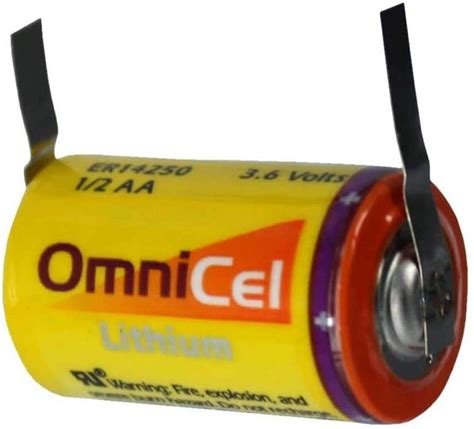 OmniCel ER14250 3 6V 1 2AA Lithium High Energy Battery W Tabs Replaces