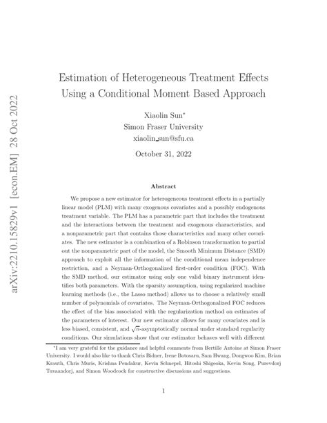 PDF Estimation Of Heterogeneous Treatment Effects Using A Conditional