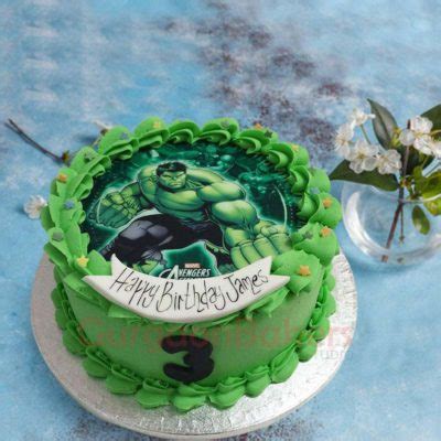 Order Incredible Hulk Themed Birthday Cakes Gurgaon Bakers