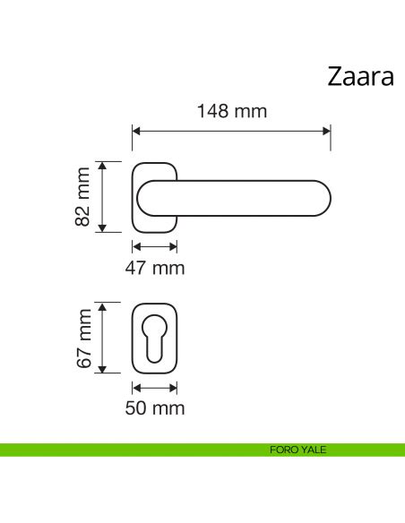 Maniglia Per Porta Interna Zaara Linea Cal Con Rosetta Artistica