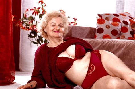 Horny Busty Granny Strip Teasing In Red Lingerie Porn Pictures XXX Photos Sex Images