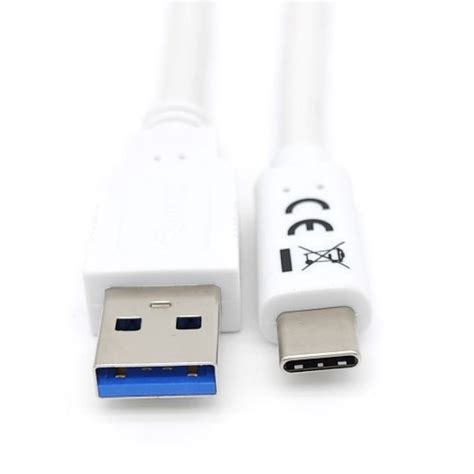 Equip Câble Usb 32 Vers Usb C 5g Mâlemâle 2m Blanc Pccomponentesfr