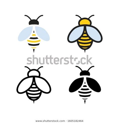 Honey Bee Icon Set Honey Vector Stock Vector Royalty Free 1605182464