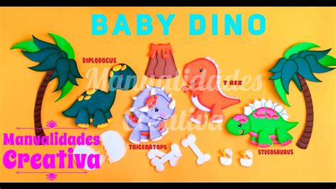 Bebes Dinosaurio Paso A Paso Craft DIY Manualidad En Foamy Goma Eva