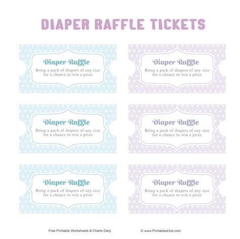 Free Printable Diaper Raffle Tickets PDF Printables Hub