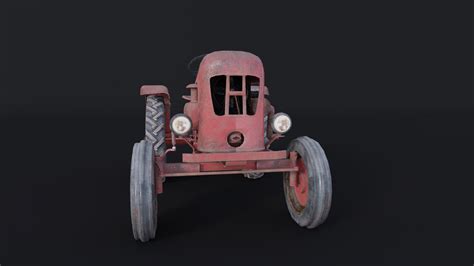 Old Tractor Model - TurboSquid 1603398