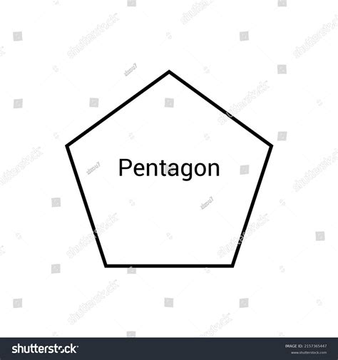 Pentagon Shape Regular Polygon Euclidean Geometry Stock Vector (Royalty ...