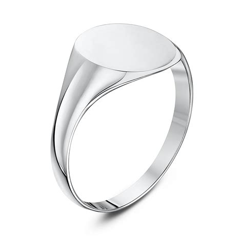 Ladies Oval Signet Ring Sterling Silver 925 Hallmarked Ring Ladies