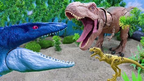 Brachiosaurus Color Pack Vs Indominus Rex Vs T Rex Dinosaurs Fighting