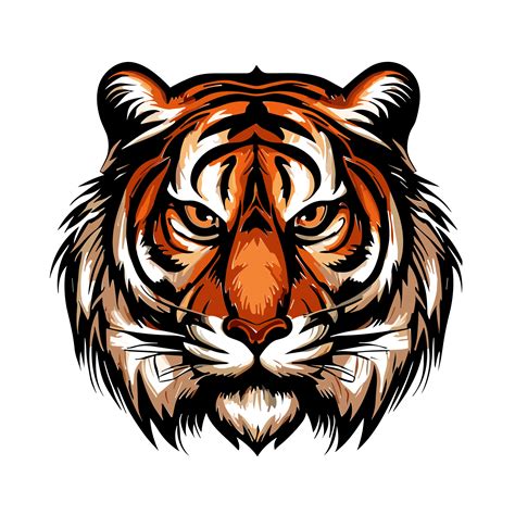 Tiger face,Angry tiger head illustration Wild animal, AI Generative ...