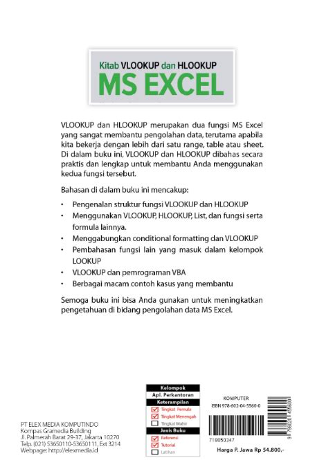 Kitab Vlookup Dan Hlookup Ms Excel Jubilee Enterprise