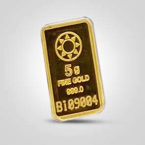 Weight – 5g, 24k Gold Bar – Maharanadevi Jewellers