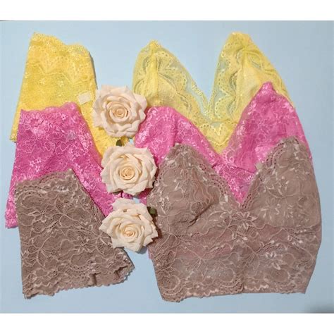 Conjunto Lingerie Renda Top Cropped Sem Bojo Forro Mais Brinde Surpresa Shopee Brasil