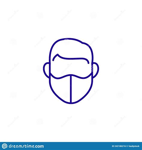 Simbolo Della Linea Della Maschera Del Volto Simbolo Del Logo Medico