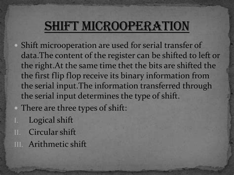 Logical and shift micro operations | PPT