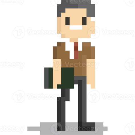 Pixel Art Male Techer Character 2 27191041 Png